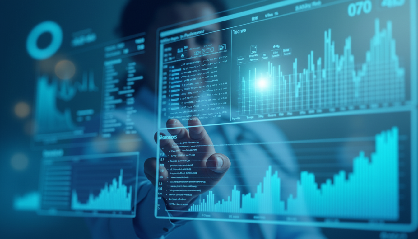 Healthcare professional viewing nutrition data